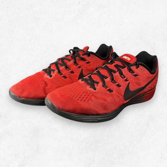 Nike iD Custom Flyknit Running Shoe Men\'s 14W Red Black 843150-991 main image 5